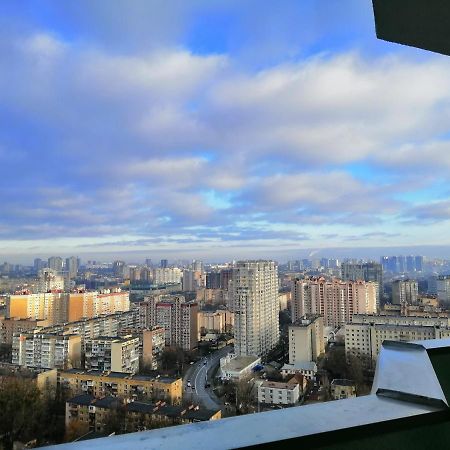 Видовая 25Й Этаж. Новый Дом. Шалимова, Isida. Шулявская, Гарматная, Индустриальный Мост. Космополитан. Большевик. Жд Вокзал. Kiev Eksteriør billede