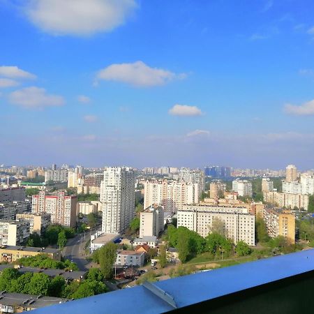 Видовая 25Й Этаж. Новый Дом. Шалимова, Isida. Шулявская, Гарматная, Индустриальный Мост. Космополитан. Большевик. Жд Вокзал. Kiev Eksteriør billede